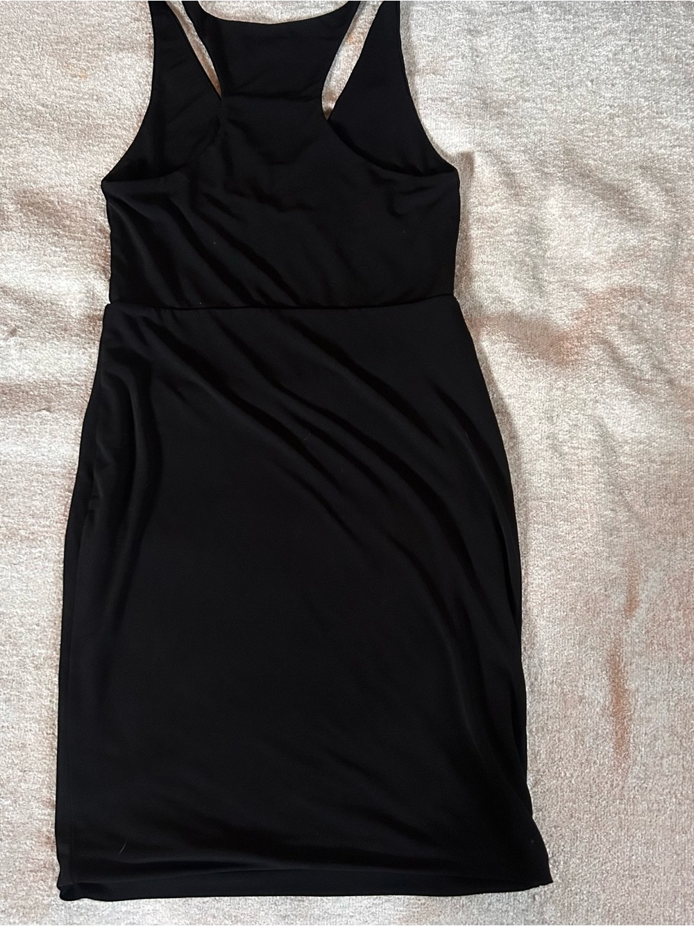 Leith for Nordstrom Black Racerback Tank Dress - Minimalist Cool Girl Style - Picture 7 of 10